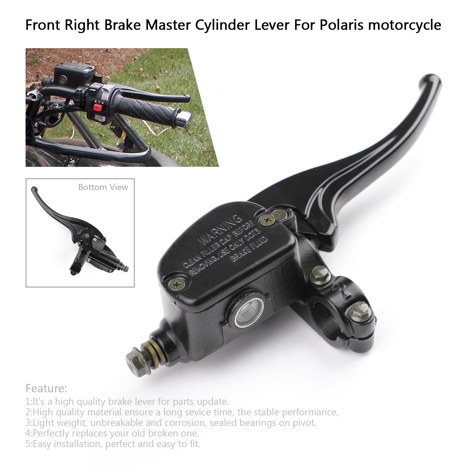 Maître Cylindre De Frein Avant Droit 22mm Pour Polaris Magnum 325 Sportsman 600 Générique