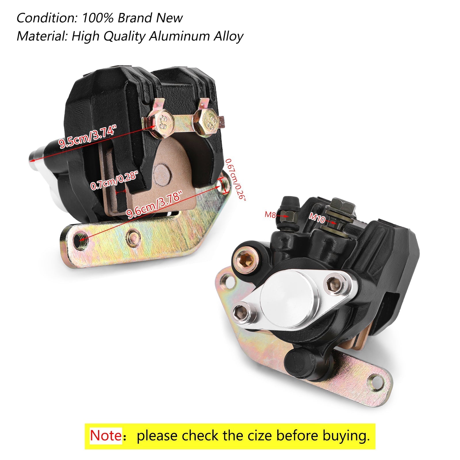 Ensemble d'étrier de frein arrière pour Yamaha YFM350X YFM350FX YFZ350 YFZ350SP YFZ350SE générique