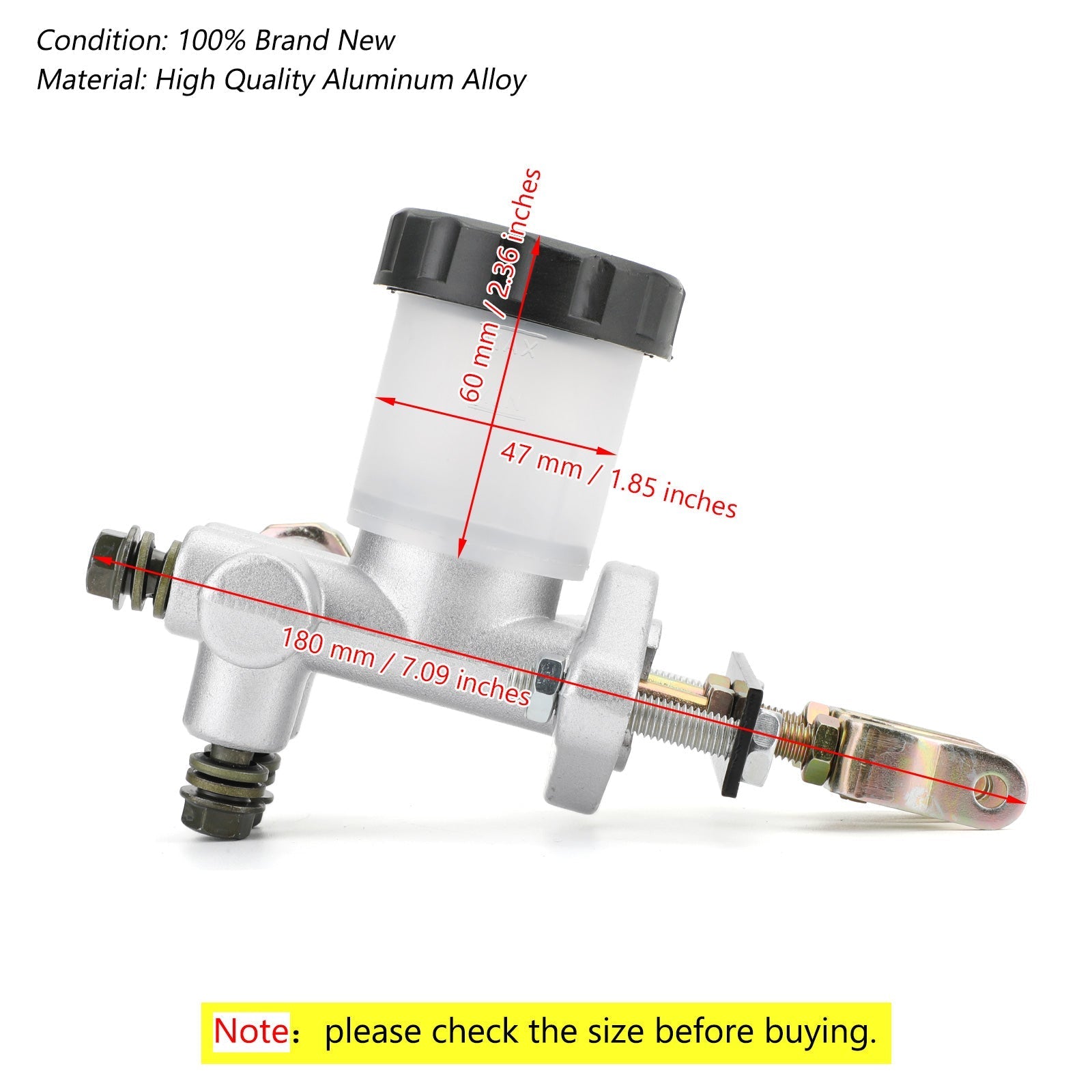 Cilindro maestro freno idraulico UTV per Kandi KD-110 KD-150 KD-250 Buggy Go Kart generico