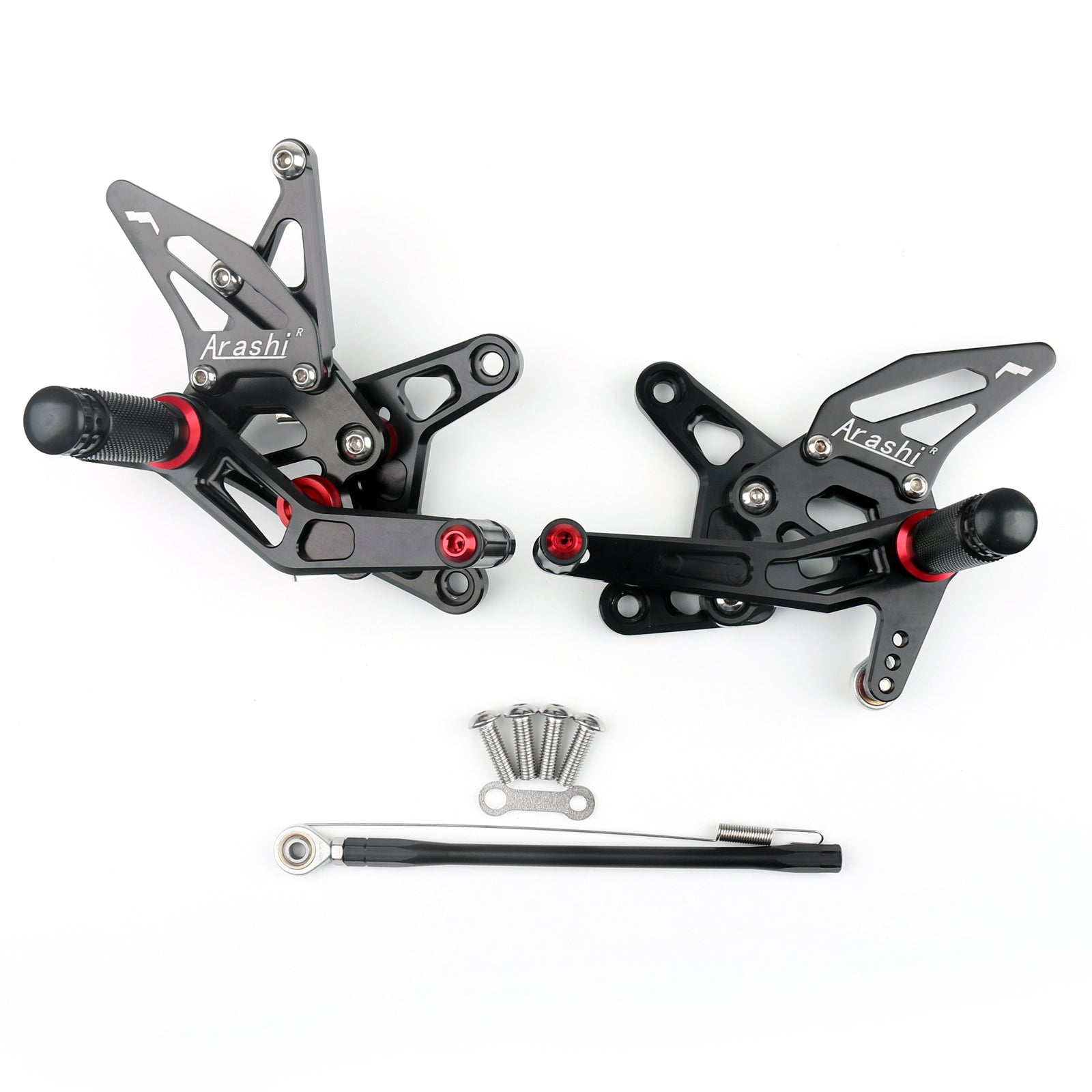 Commandes reculées Jeu de repose-pieds pour Kawasaki ZX6R ZX 6R 2007-2008 Noir Générique