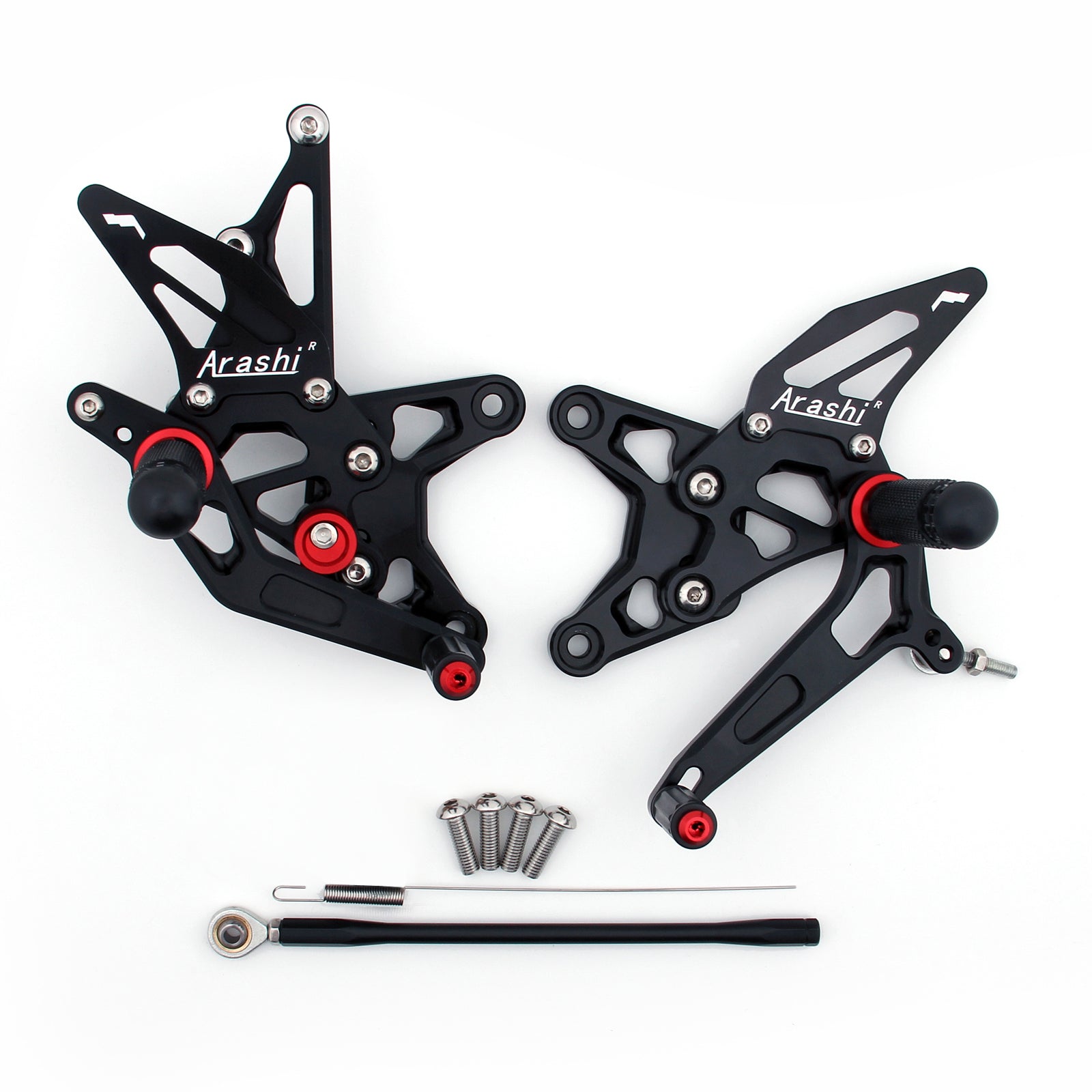 Controlli rimodellati Le poggiapiedi posteriori regolabili per Kawasaki ZX6R ZX 6R 2009-2011 generico