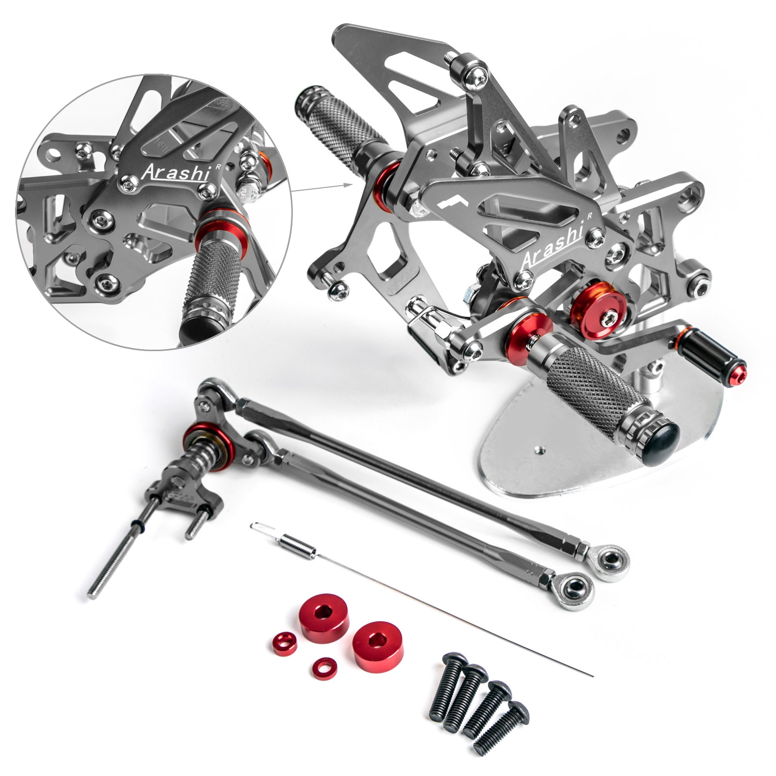 Czarny tylny pedał podnóżka dla Honda CBR600RR ABS 2009-2015 2014 Generic