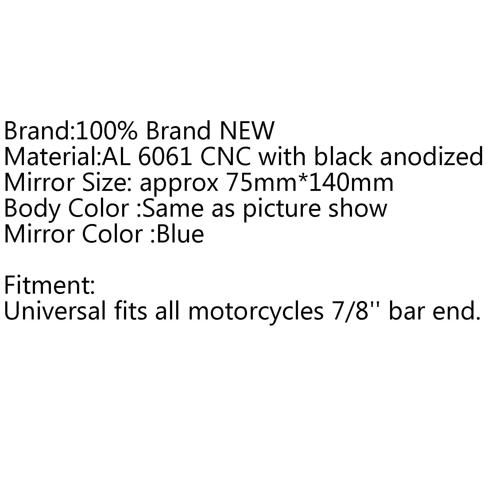 1 par CNC motocicleta 3 espejo lateral redondo 7/8 extremo del manillar para Cafe Racer genérico