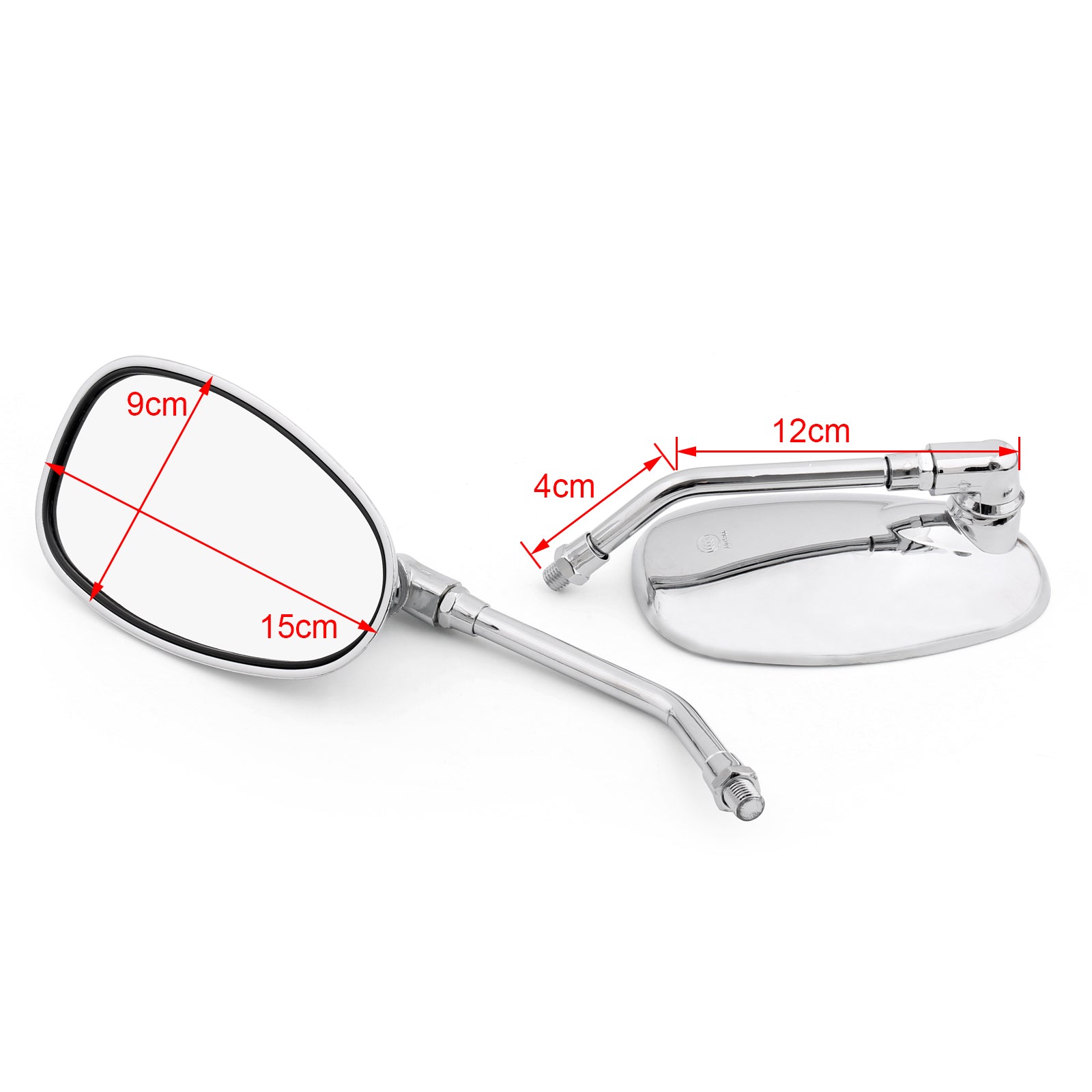 Motorfiets Achteruitkijkspiegels 10mm Voor Yamaha XV1100/535/750 SR125/185/250 SRX600 Generieke