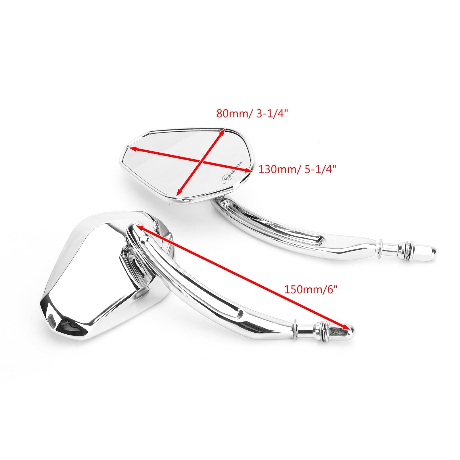 Motorfiets diamantspiegels geschikt voor Harley Cruiser Generic Touring