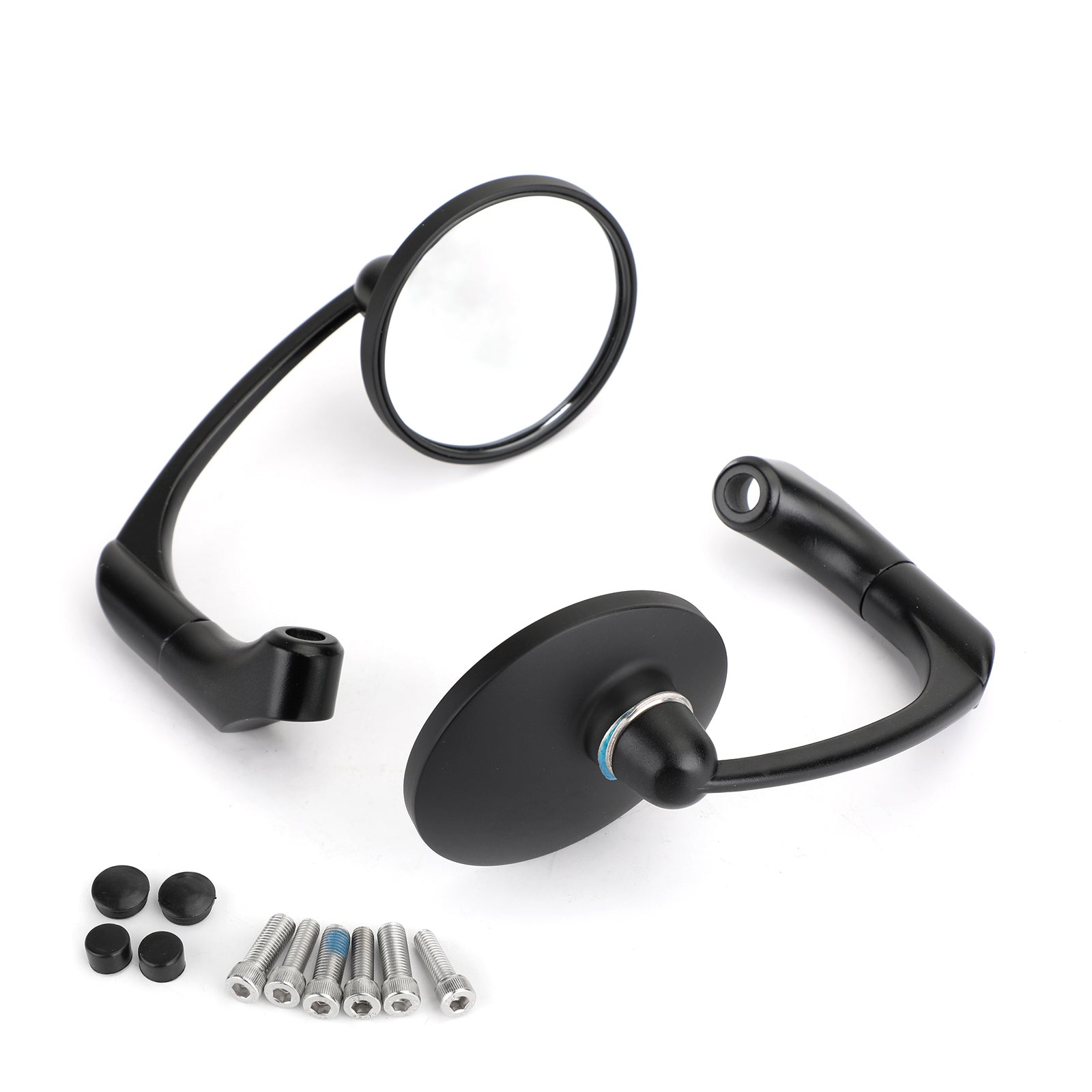 Para M8 M10 Retro L-Bar Round M10 M10 M10 Widoków dla Cafe Racer Bobber Custom Motorcycle Generic