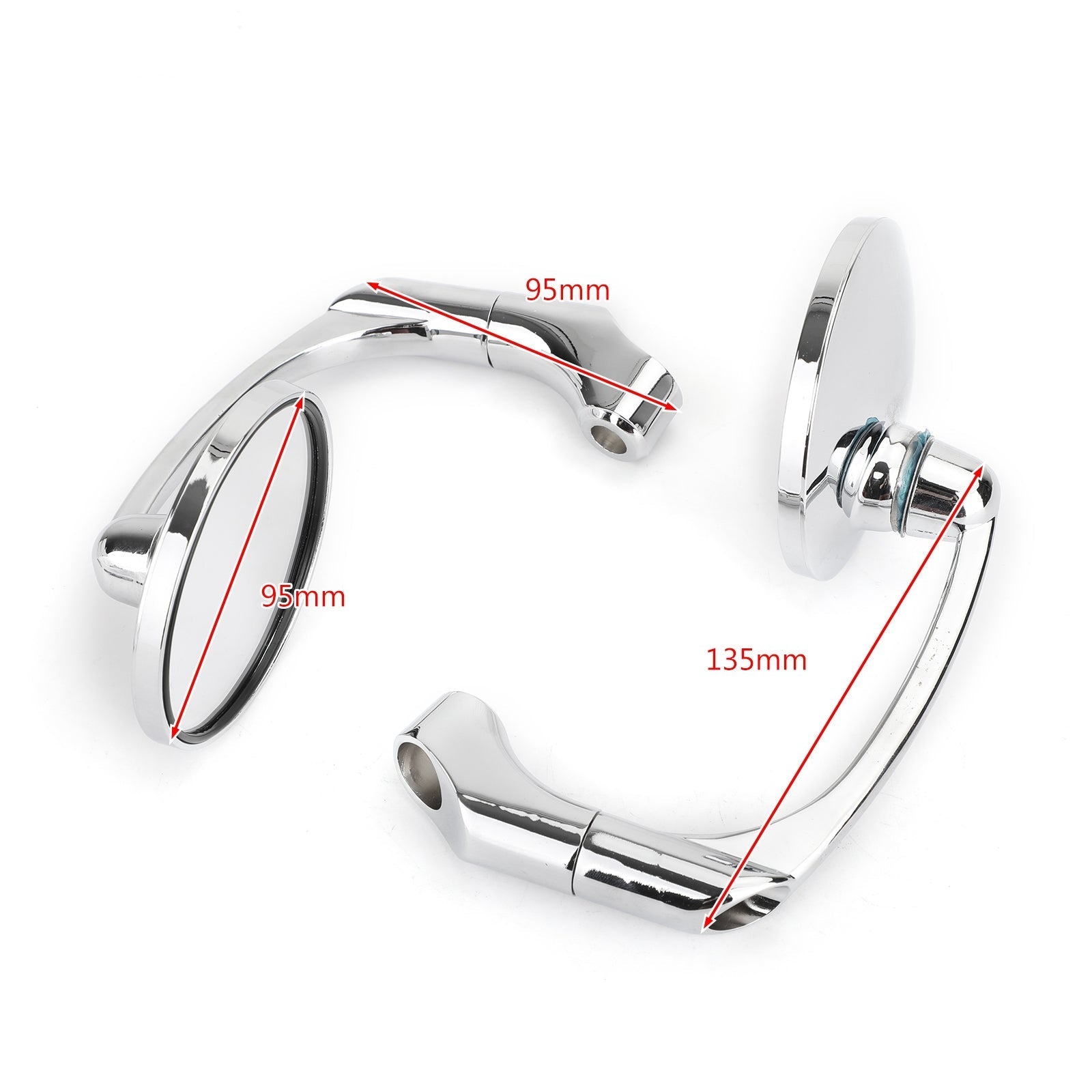 Para M8 M10 Retro L-Bar Round M10 M10 M10 Widoków dla Cafe Racer Bobber Custom Motorcycle Generic