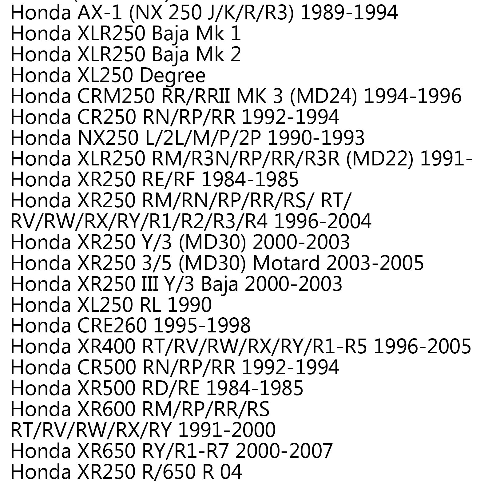 Rotor de disque de frein avant et plaquettes de frein avant pour Honda CR125 CR250 CRF250R CRF250X générique