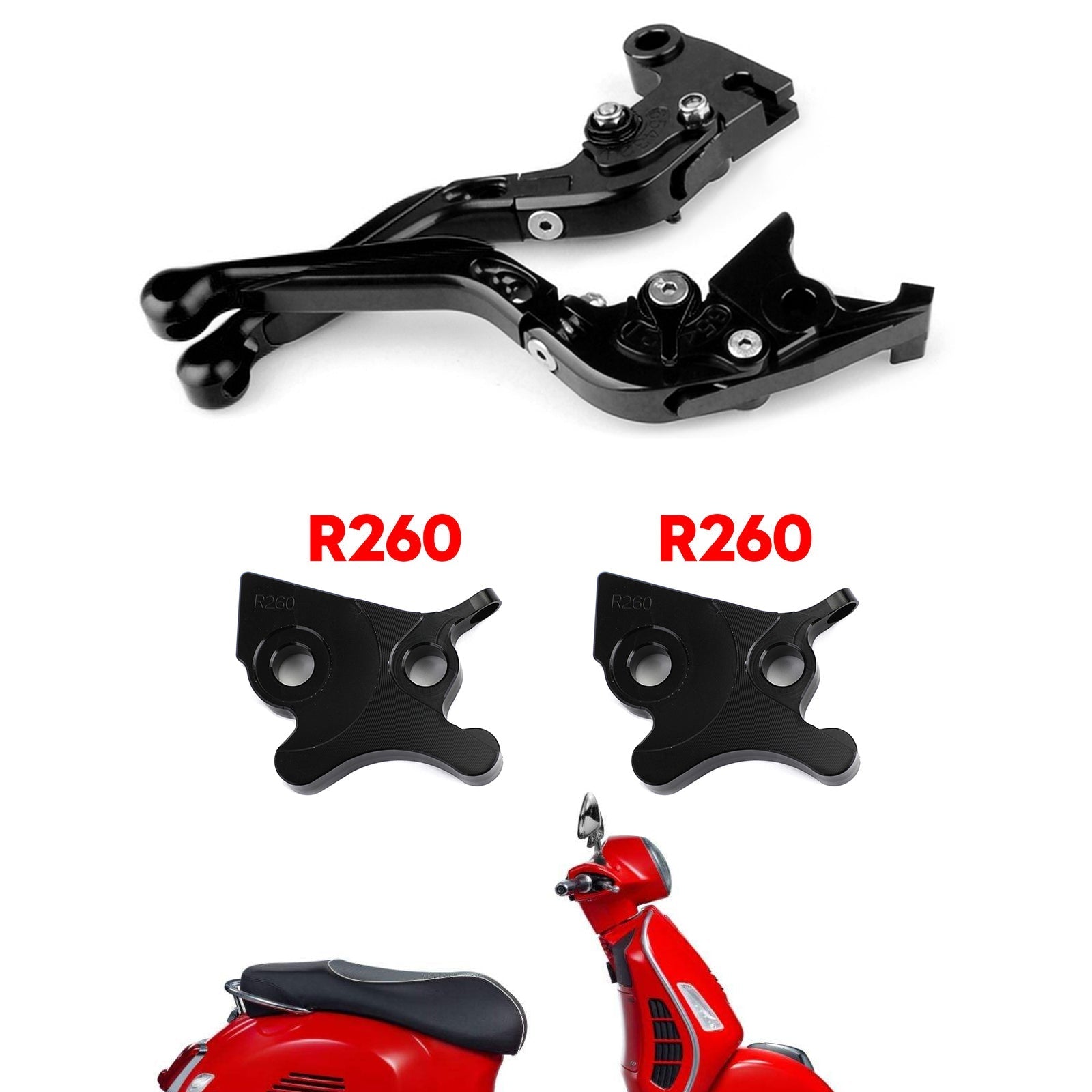 Levier de frein d'embrayage réglable de moto pour VESPA GTS 300 Super générique