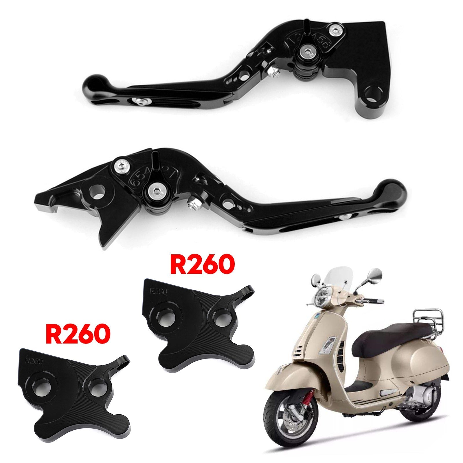 Levier de frein d'embrayage réglable de moto pour VESPA GTS 300 Super générique