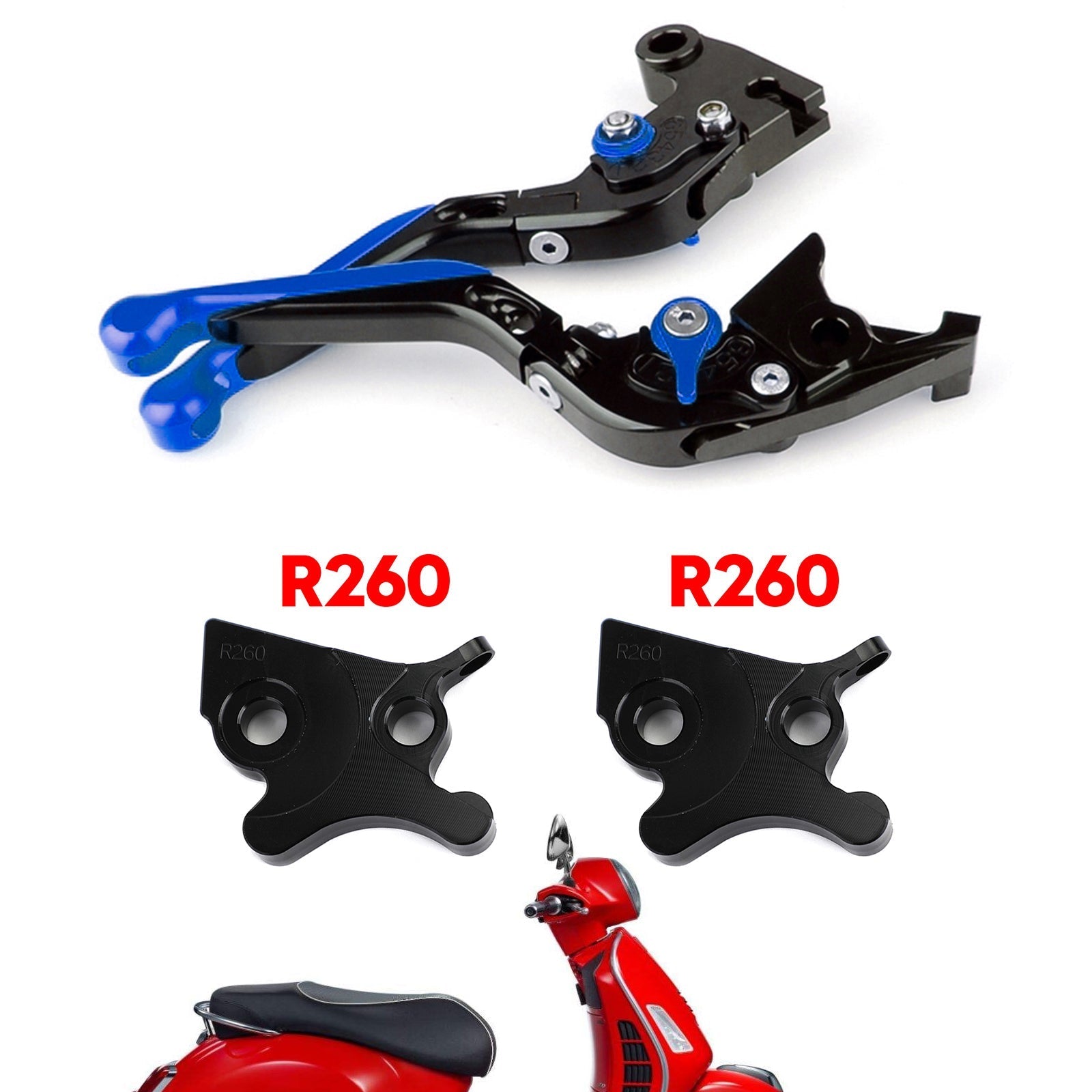 Levier de frein d'embrayage réglable de moto pour VESPA GTS 300 Super générique