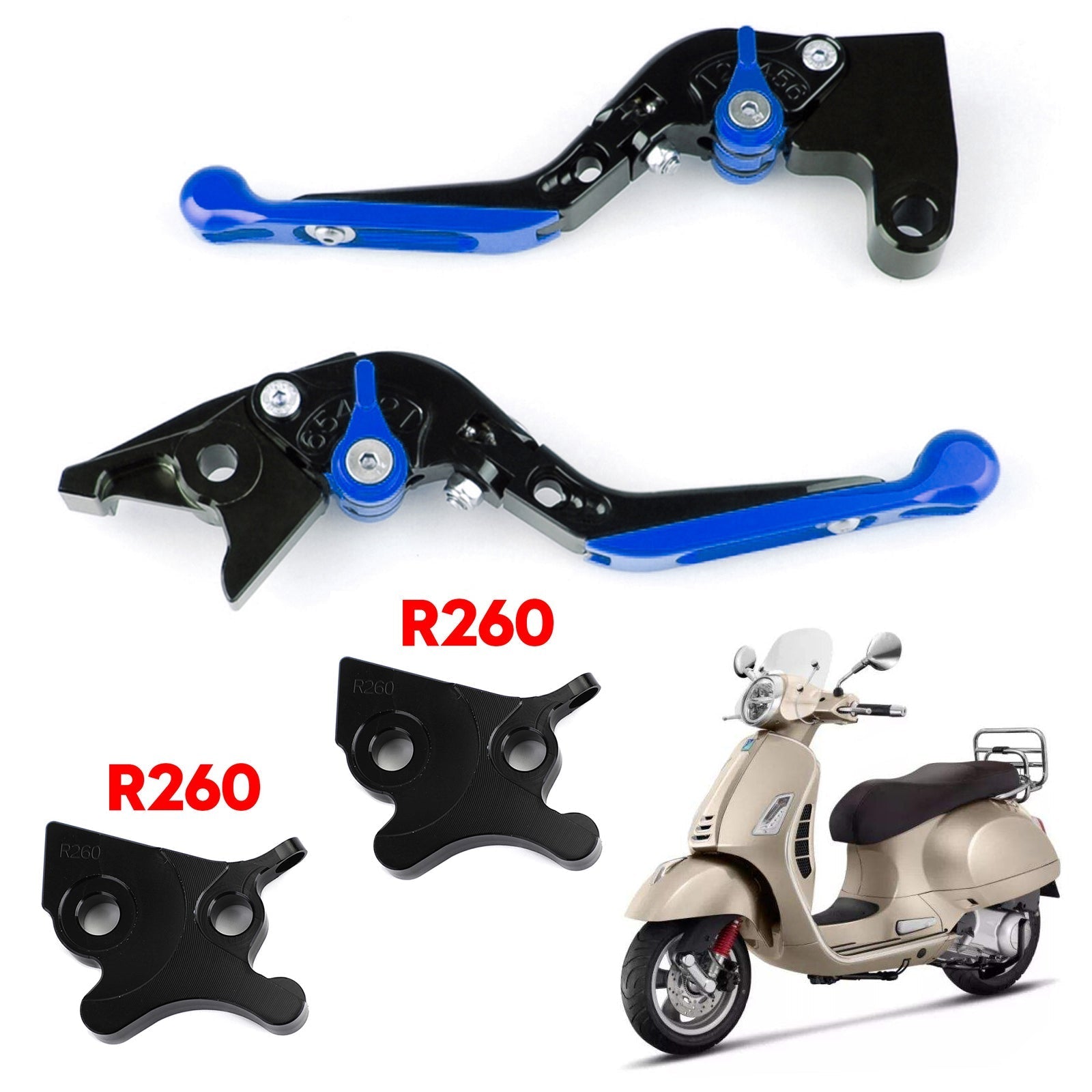 Levier de frein d'embrayage réglable de moto pour VESPA GTS 300 Super générique