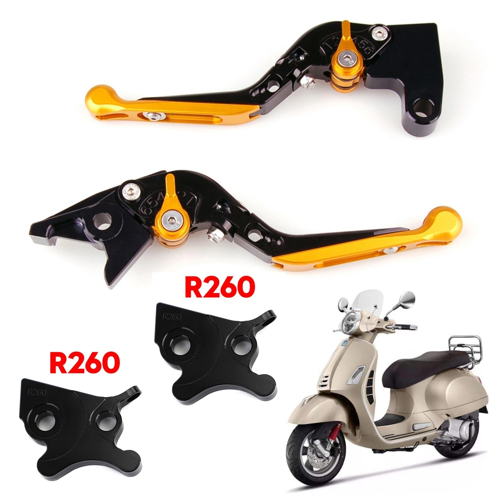 Levier de frein d'embrayage réglable de moto pour VESPA GTS 300 Super générique