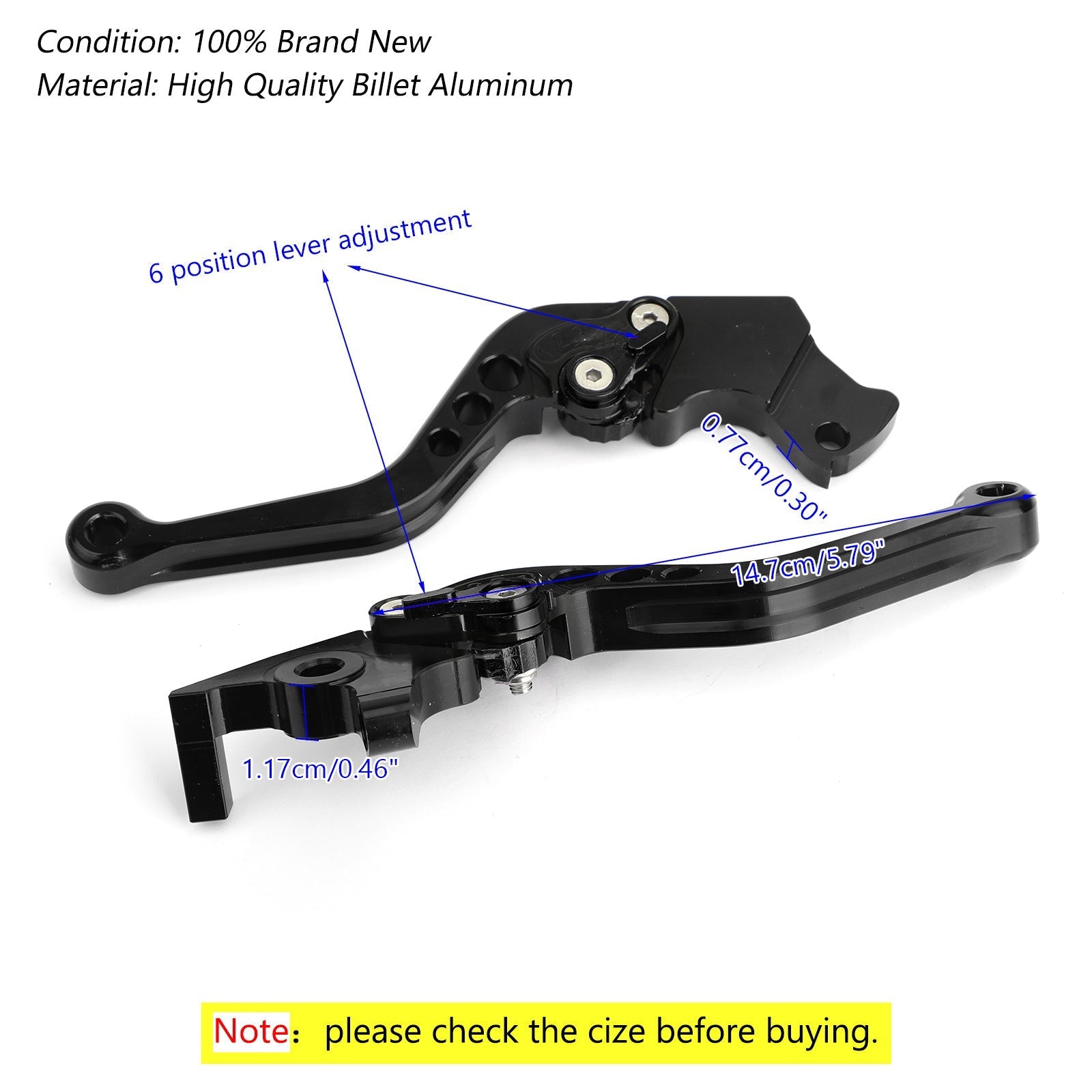 Levi in desni motocikel aluminijaste zavorne ročice za pulsar ns 200 generičnih modenas.