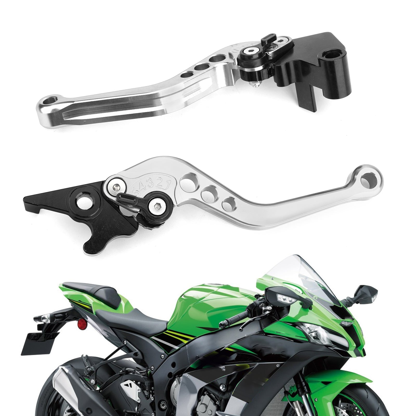 Leve della frizione del freno per Kawasaki Ninja 250 300 argento generico