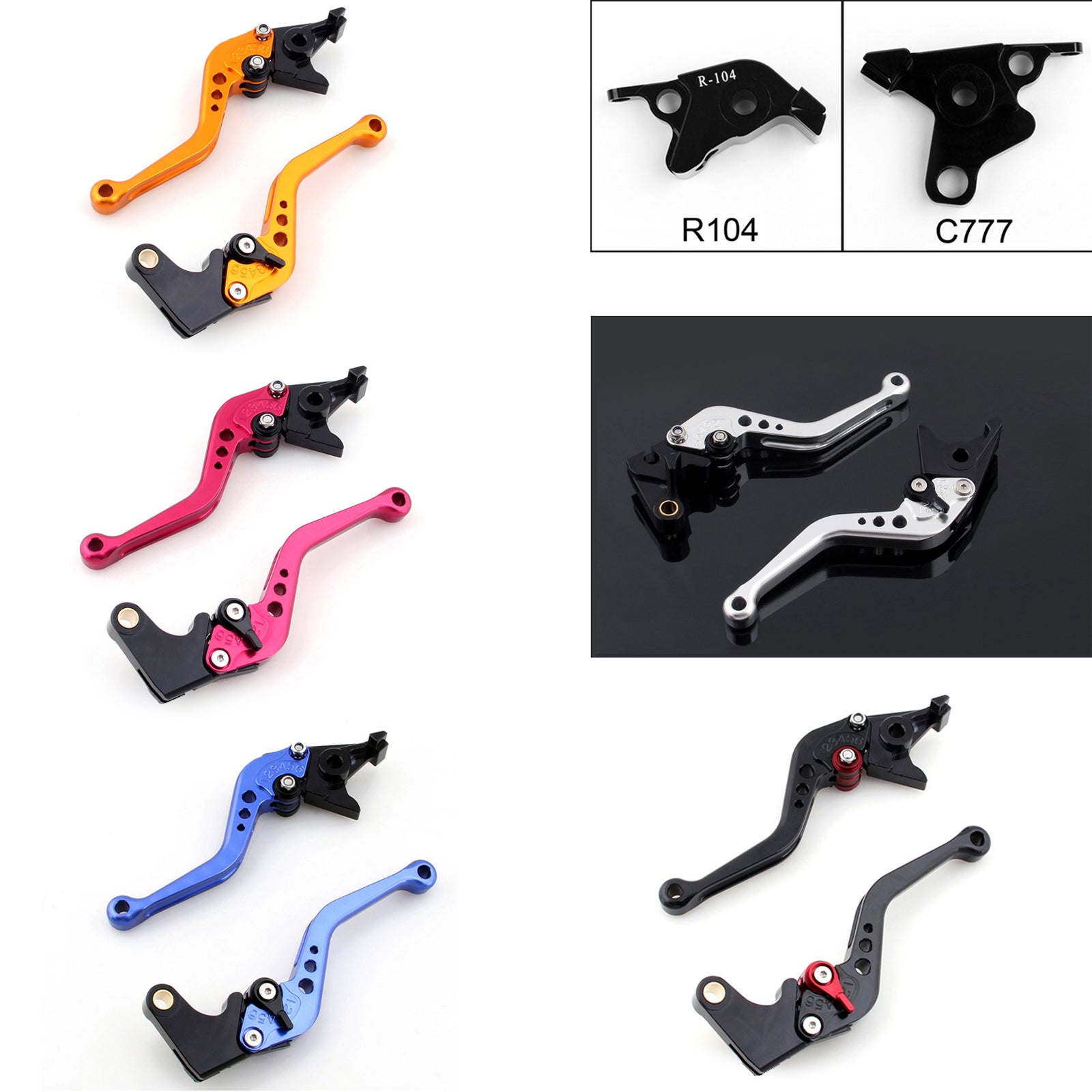 Short Brake Clutch Levers For Yamaha MT-01 2004-2009 V-MAX 2009-2014 2010 2011