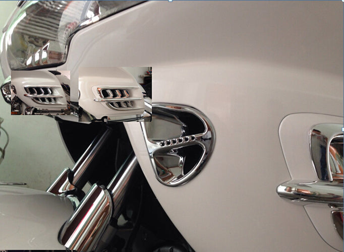 Grilles d'admission d'air Martini de carénage chromé Goldwing pour Honda GL1800 2001-2011 générique