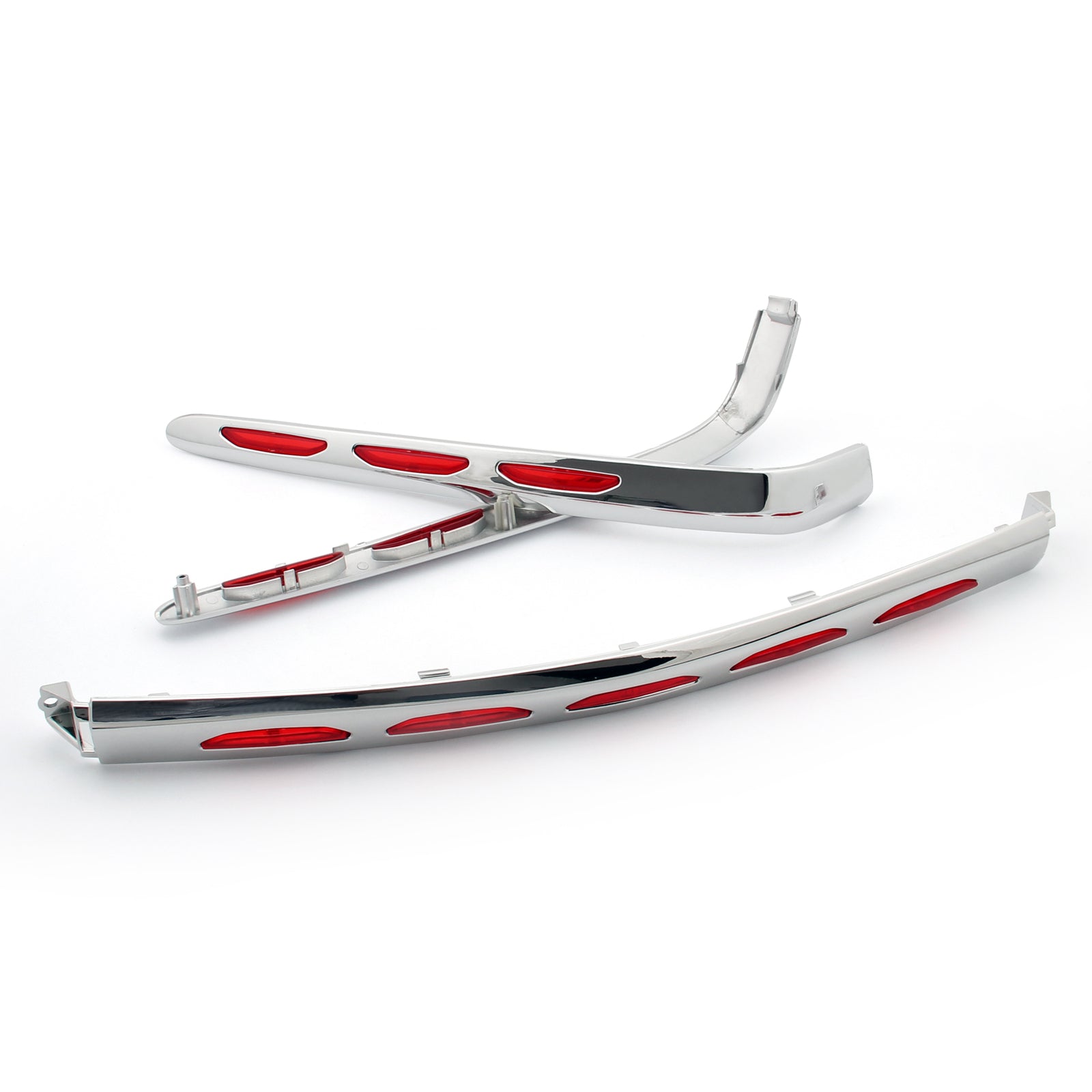 Goldwing Chrome Carenado Lente Rojo Reflector Tronco Molduras Fit Honda GL1800 01-11 Genérico