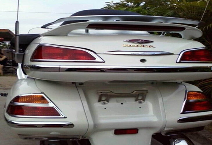 Goldwing Chrome Carenado Lente Rojo Reflector Tronco Molduras Fit Honda GL1800 01-11 Genérico