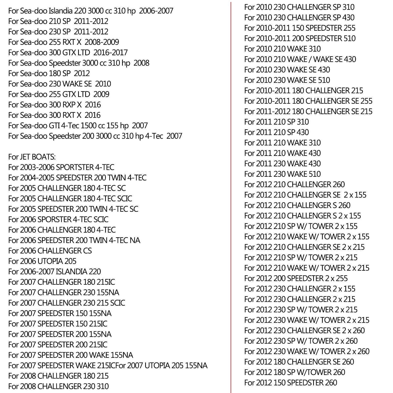 Bobina statore 420889721 per Sea-doo 155 GTIG TX WAKE 260 1500 4-TEC RXP X 215 Generico