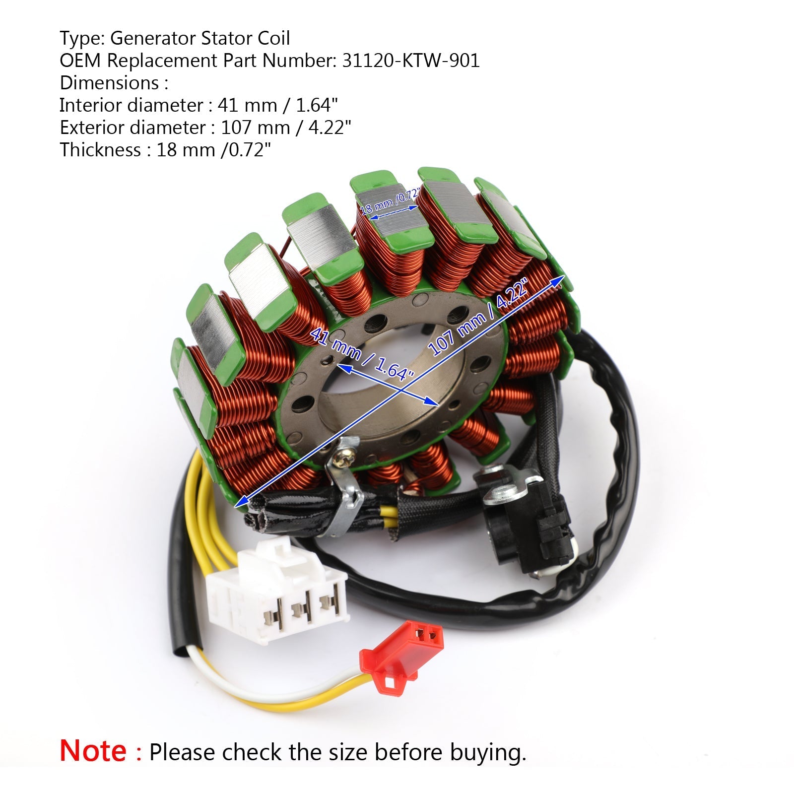 Bobine de stator de générateur pour Honda SH300 NF02 2007-2010 SH300R 2008 2009 2010 générique