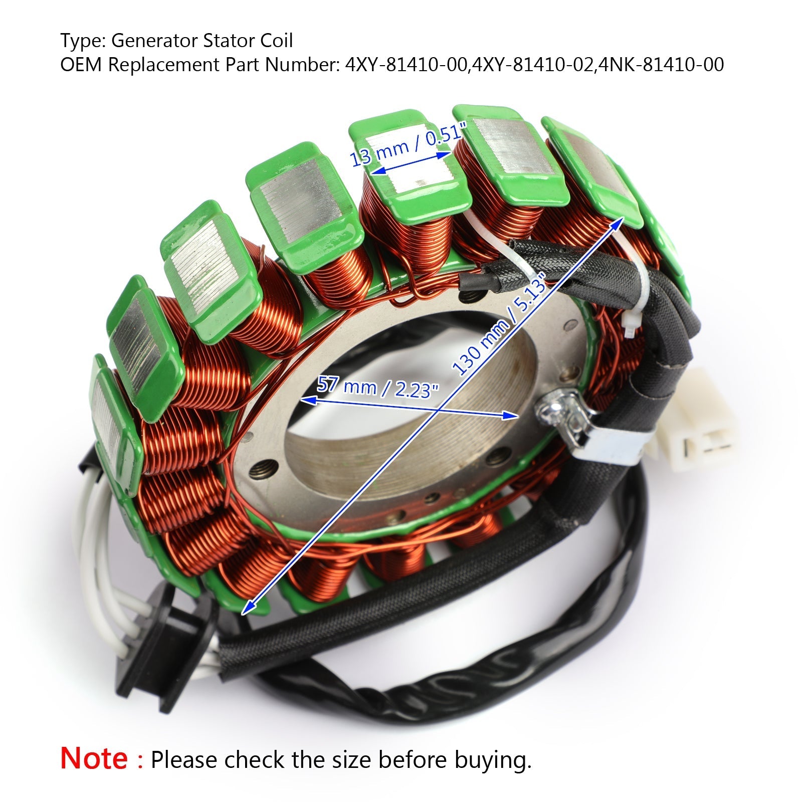 Generator cewka stojana Alternator dla Yamaha XVZ1300 Royal Star Midnight Venture Tour 1996-2013 Generic