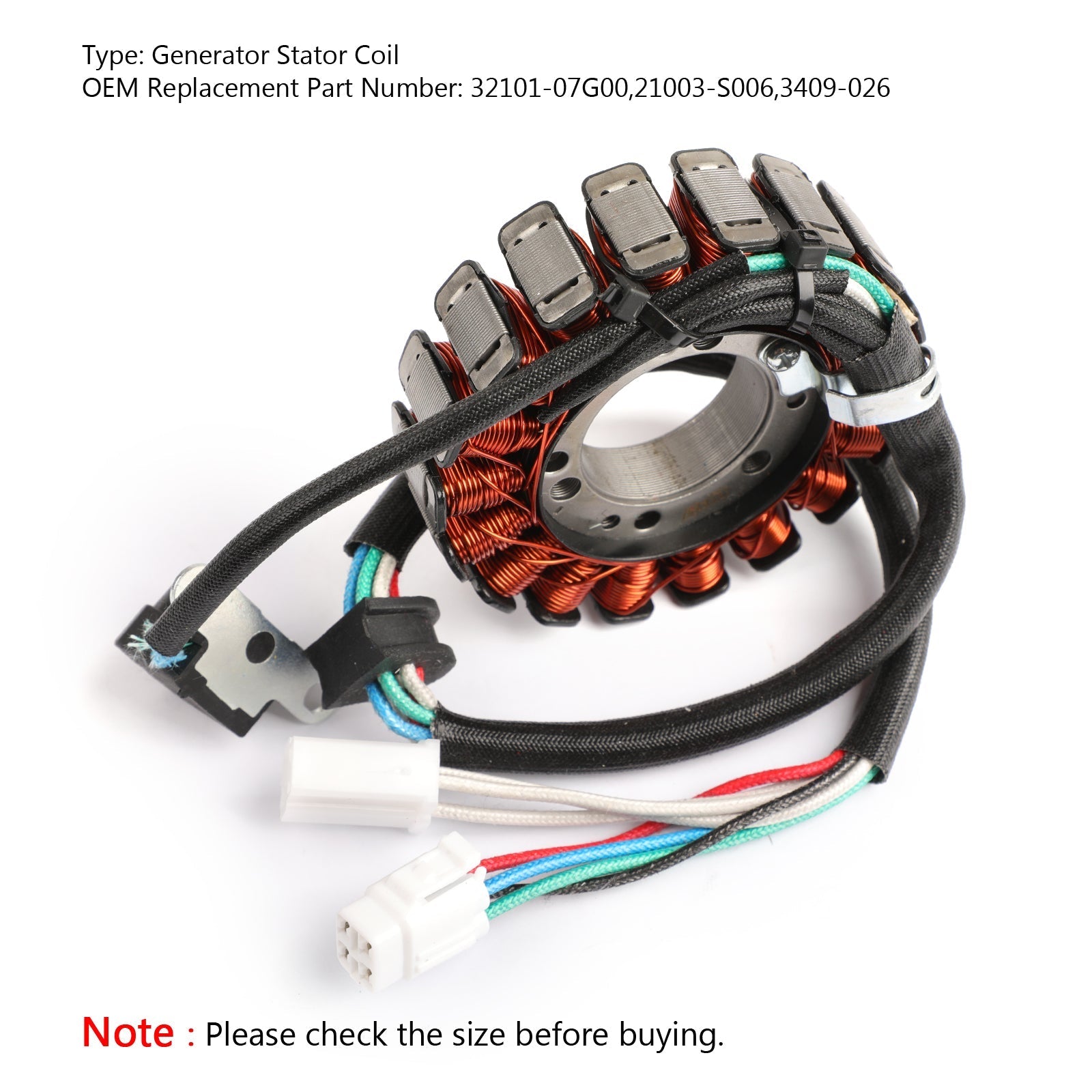 Bobine de stator de générateur magnéto pour Kawasaki 21003-S006 KFX400 KSF400 2003-2007 générique