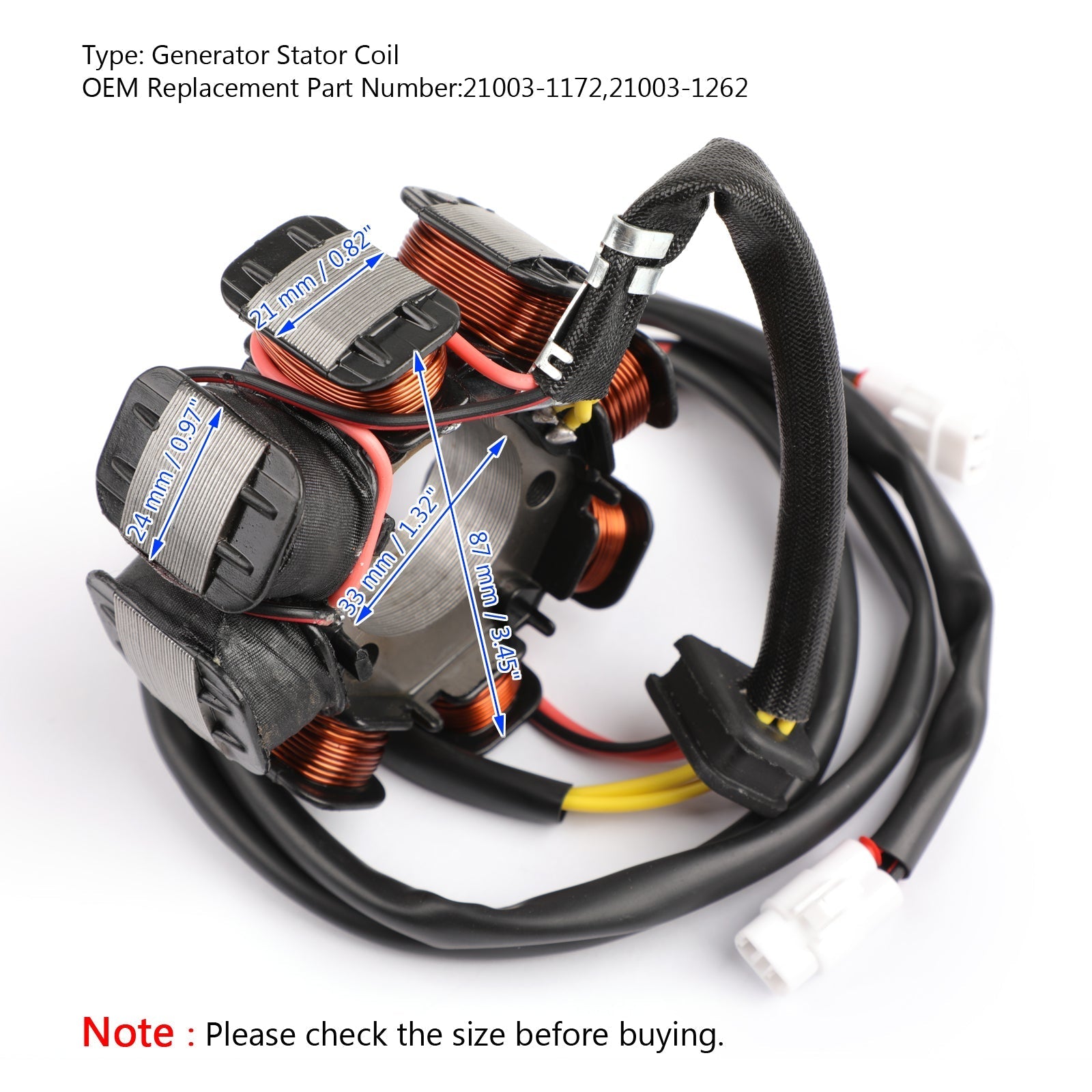 Bobine de stator de moteur de générateur de magnéto pour Kawasaki KLF220 Bayou 220 1988-1995 générique