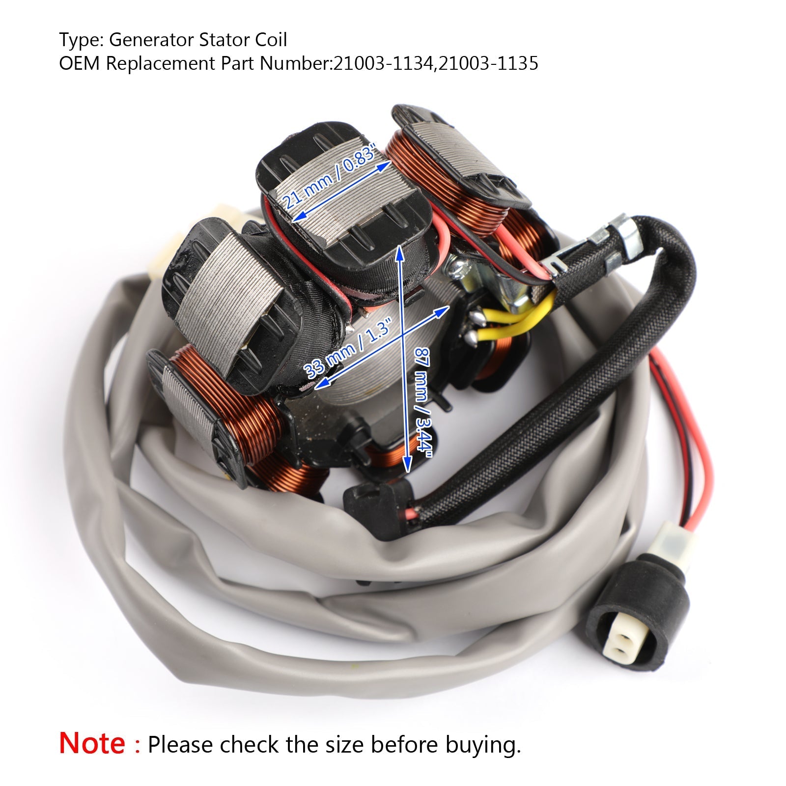 Magneto Generator Motor Stator Spoel Voor Kawasaki KLF185 Bayou 185 1985 1986 1987 1988