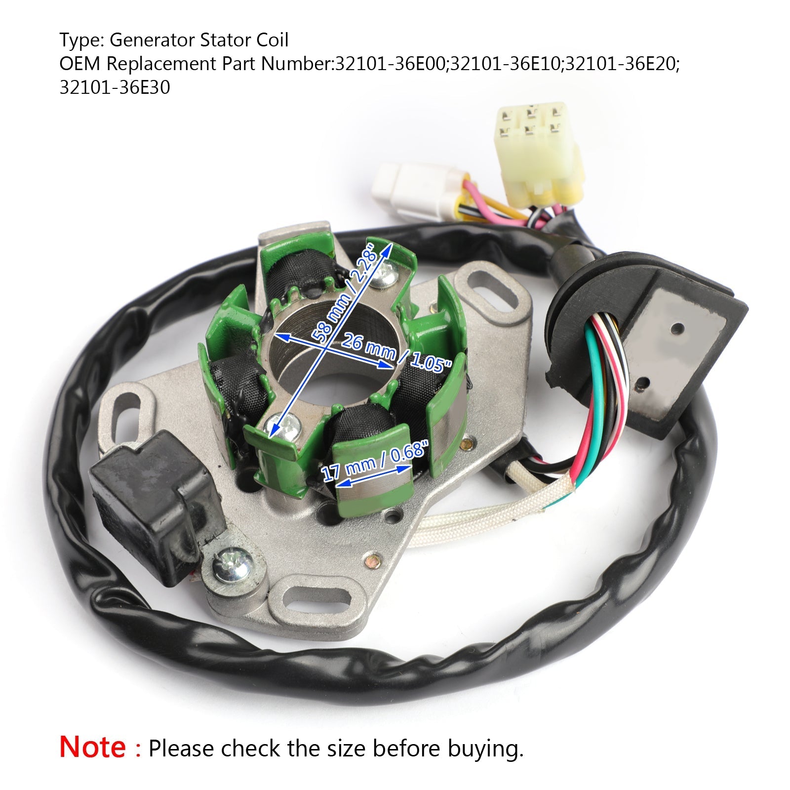 Statore Per Suzuki RM 125 RM125 1998 1999 2000 32101-36E10 32101-36E20 36E30 Generico