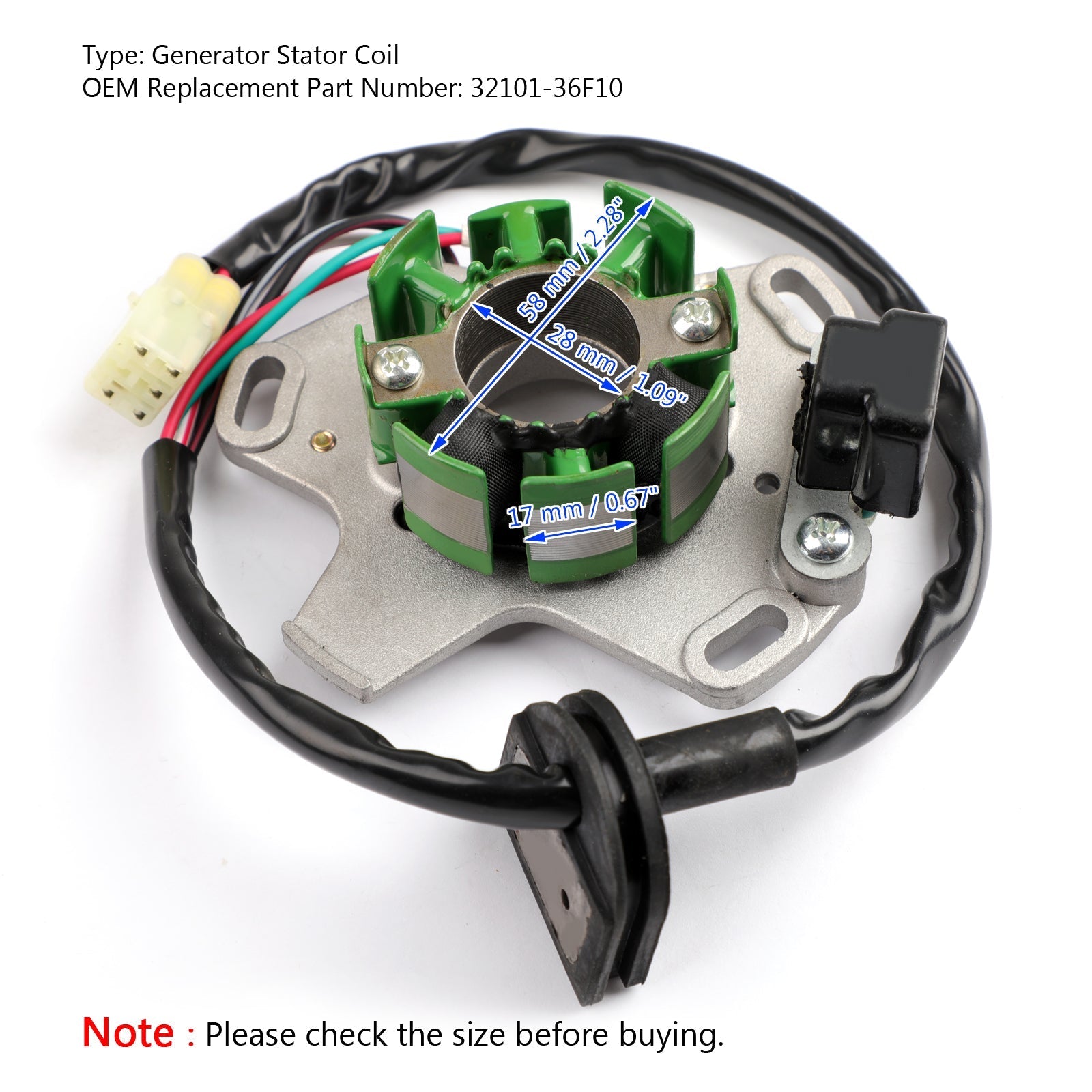 Estator para Suzuki RM125 RM 125 2002 2003 2004 OEM Repl. 32101-36F10 RM125 Genérico