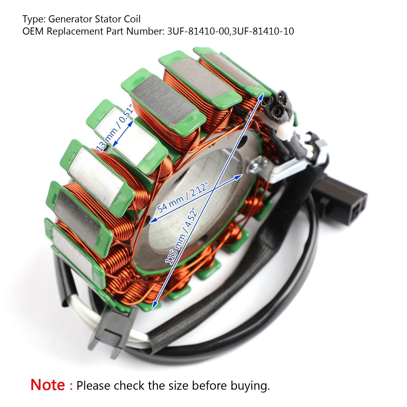 Générateur Stator Bobine Alternateur Fit pour Yamaha VMX12 V-Max Vmax 1200 1990-2007