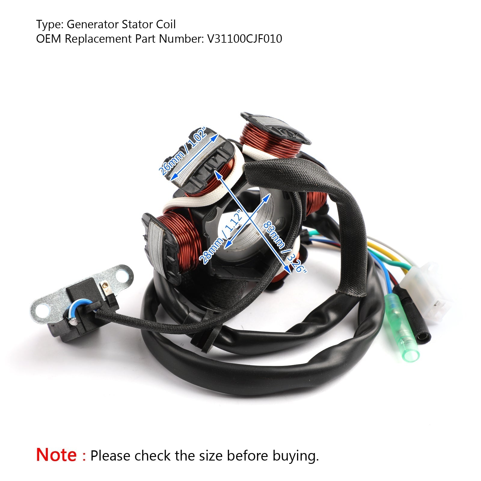 Magneettigeneraattorin staattorikela Can-Am DS90 2x4 08-17 DS70 2x4 08-2015/2017 Generic