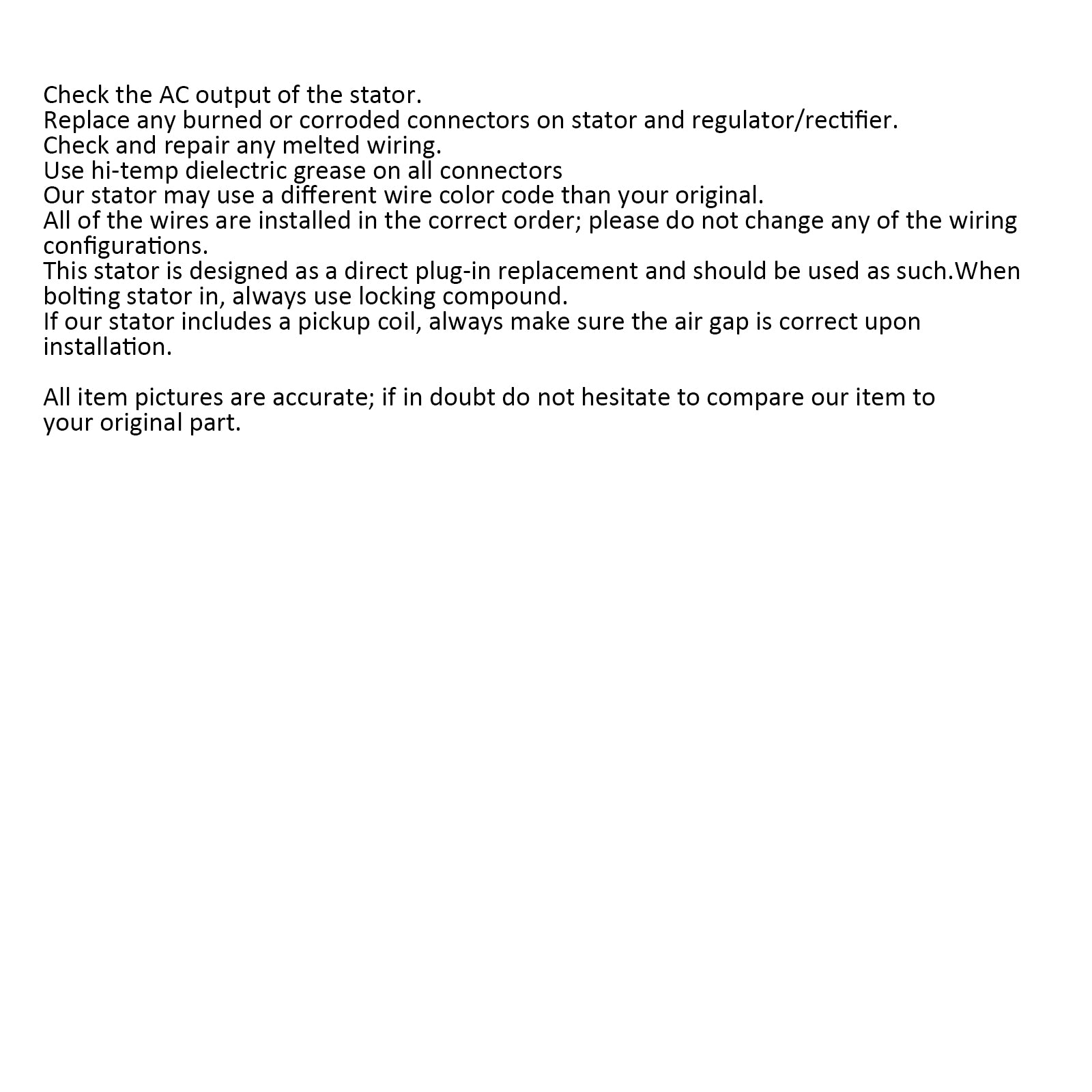 Alternator Stator Coil za Suzuki GS500 GS500F GS500H 2001-2011 Reppl. 31401-01D10 generično