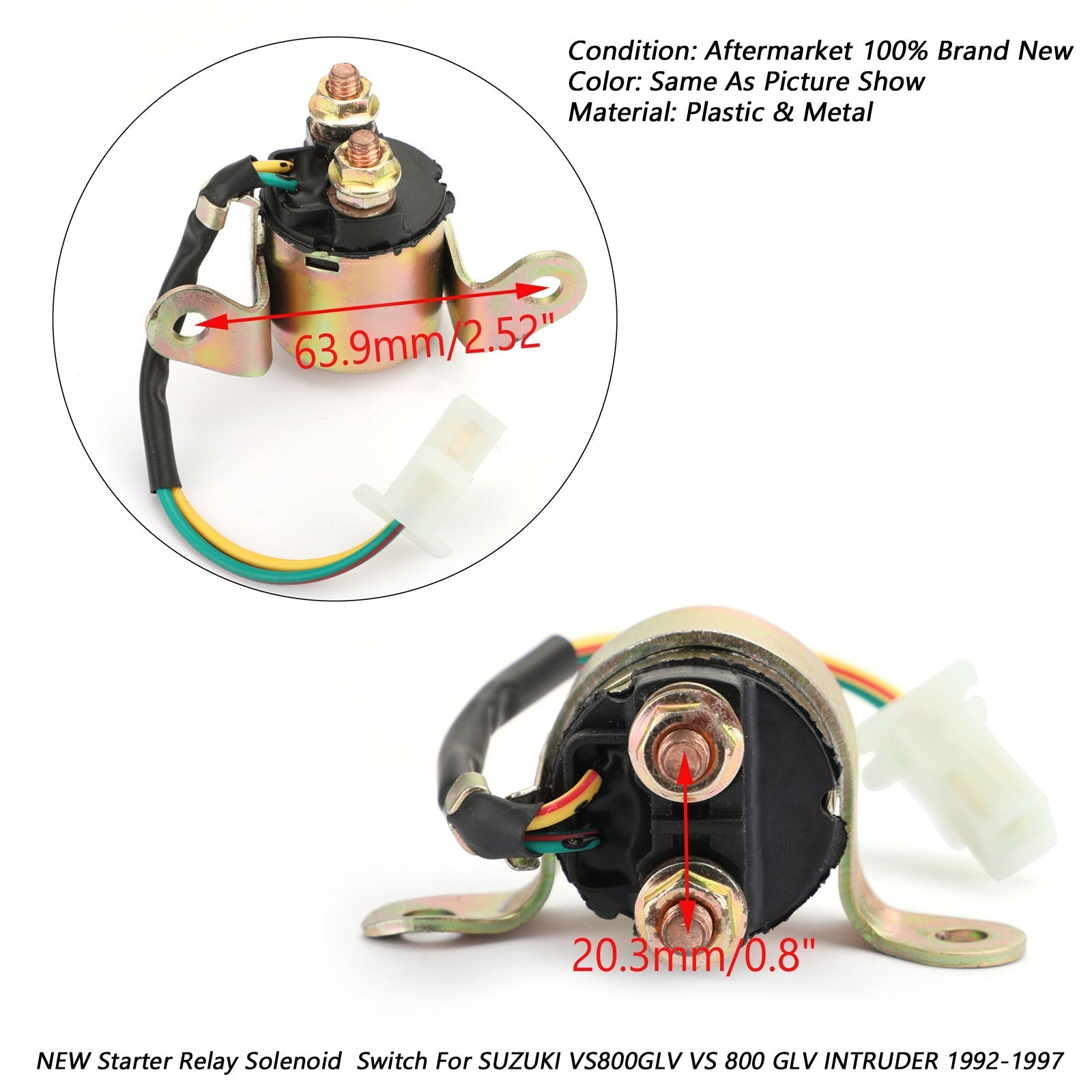 Startsolenoïde relais voor Suzuki vs800Glv vs 800 GLV Intruder 1992-1997 generieke motor