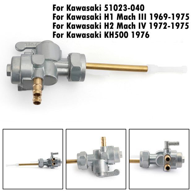 Petcock 51023-040 Bencivni gorivni ventil za Kawasaki H1 69-75 H2 72-75 KH500 76 Generic