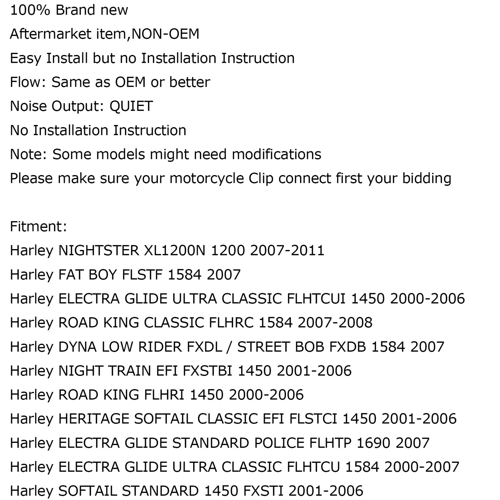 Bomba de combustible para Harley SOFTAIL STANDARD 1450 ROAD KING DYNA STREET Fat Boy 1584 Genérico