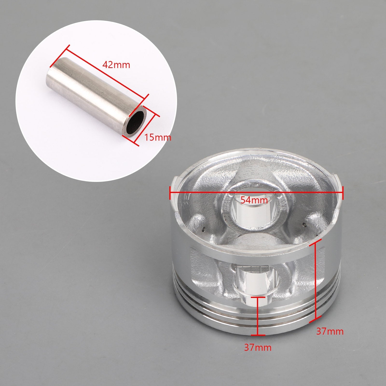 YAMAHA TTR TT-R 125 LE ES 00-07 PISTON KIT EN STD RINGEN (54 mm) 0,25 mm (54,25 mm) 0,50 mm (54,50 mm) Généric Bore-grootte