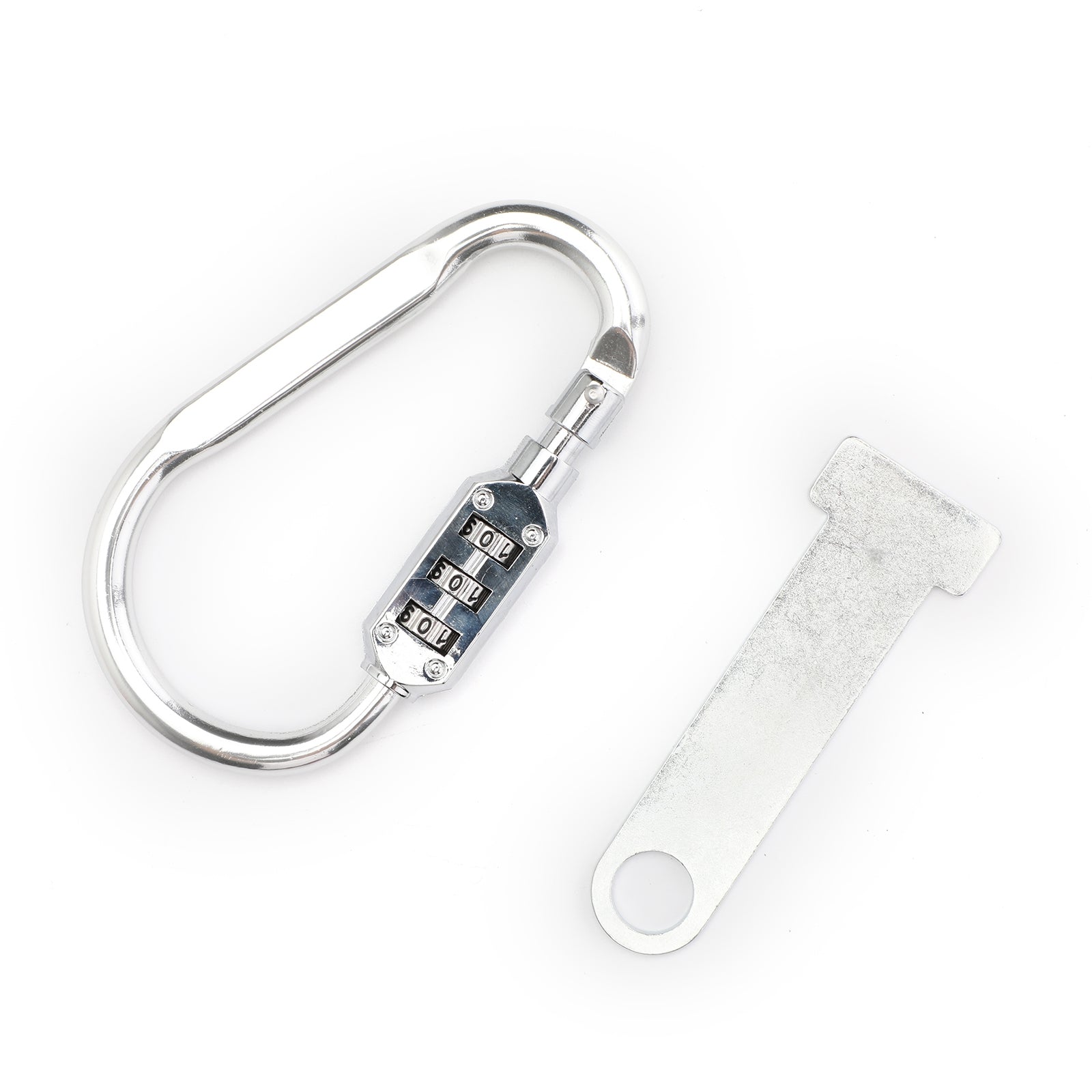 Candado para casco de motocicleta + barra en T que se adapta a manillares universales genéricos de hasta 1 1/2