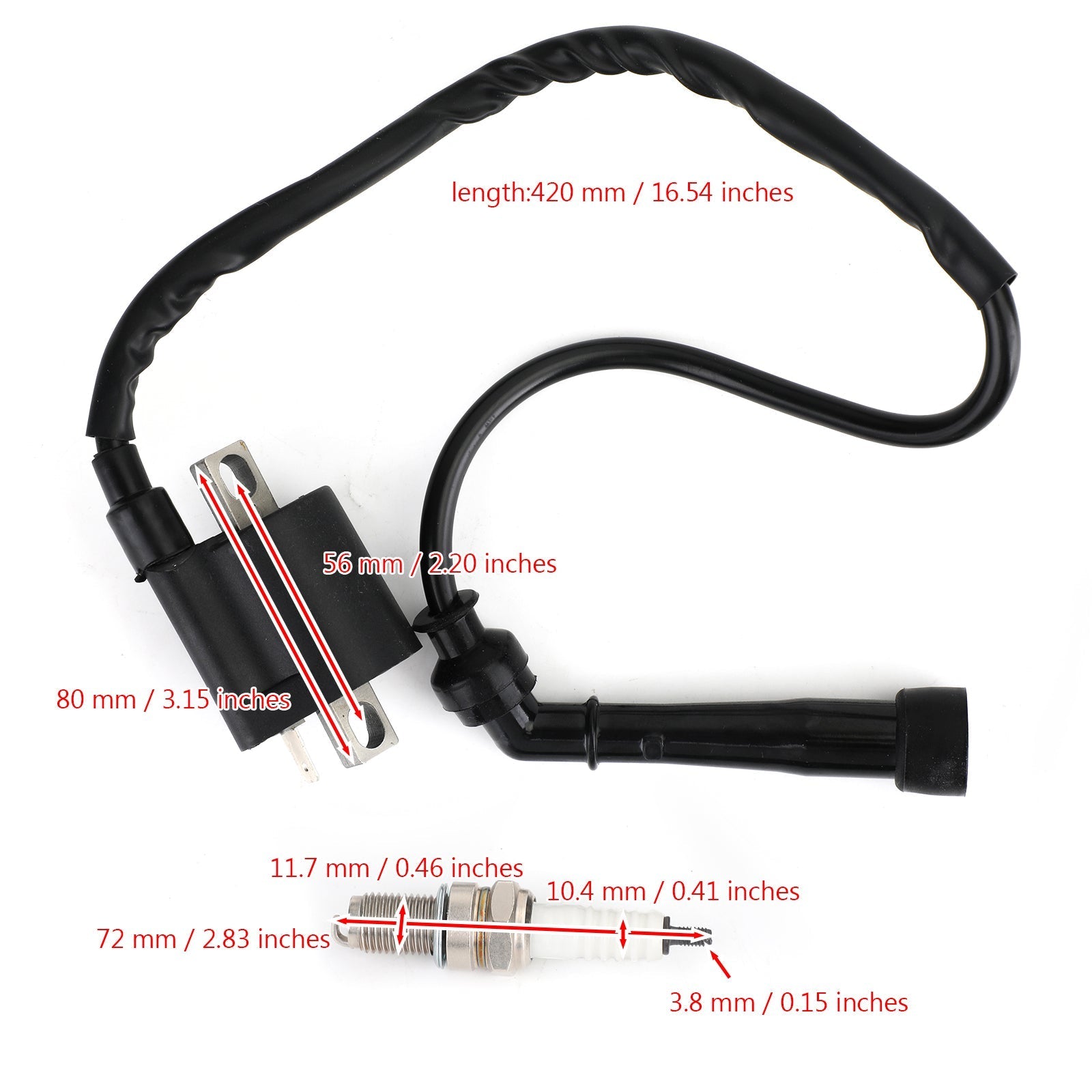 Najwyższej jakości świeca zapłonowa cewki zapłonowej do Yamaha Raptor 660R YFM660R Grizzly 660 Generic