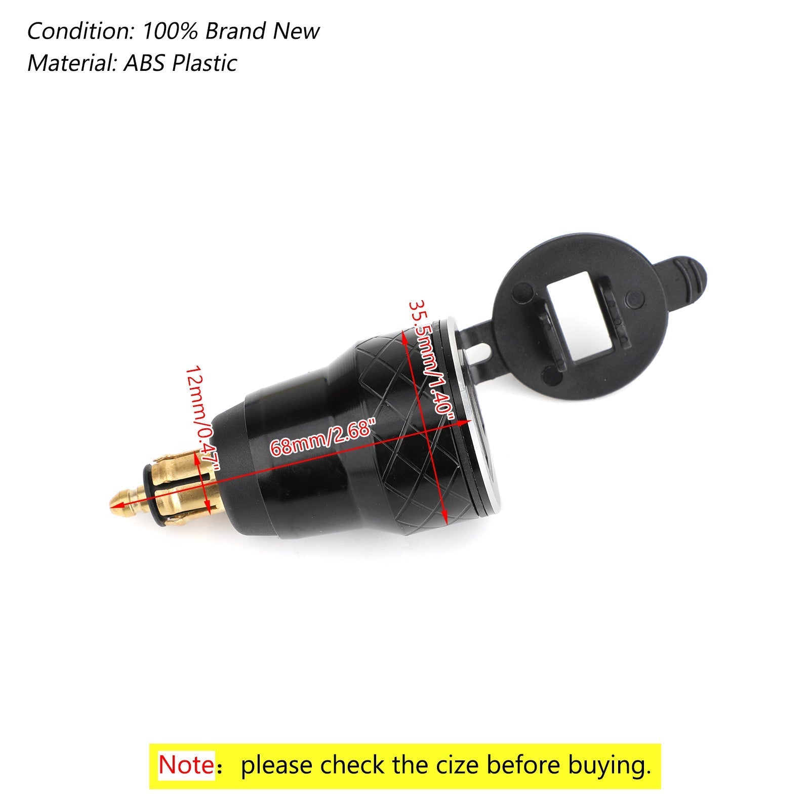 Moottoripyörän kaksois-USB-laturin DIN-liittimen volttimittari BMW-moottoripyörän EU-pistokkeeseen