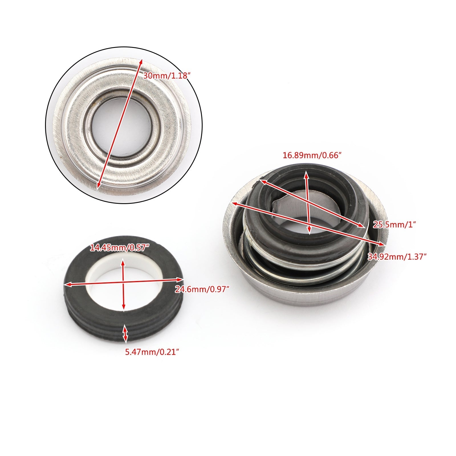 Mekaaninen vesipumpun tiiviste Kawasaki KVF750 Brute Force 750 4x4 4x4i 05-12 Generic