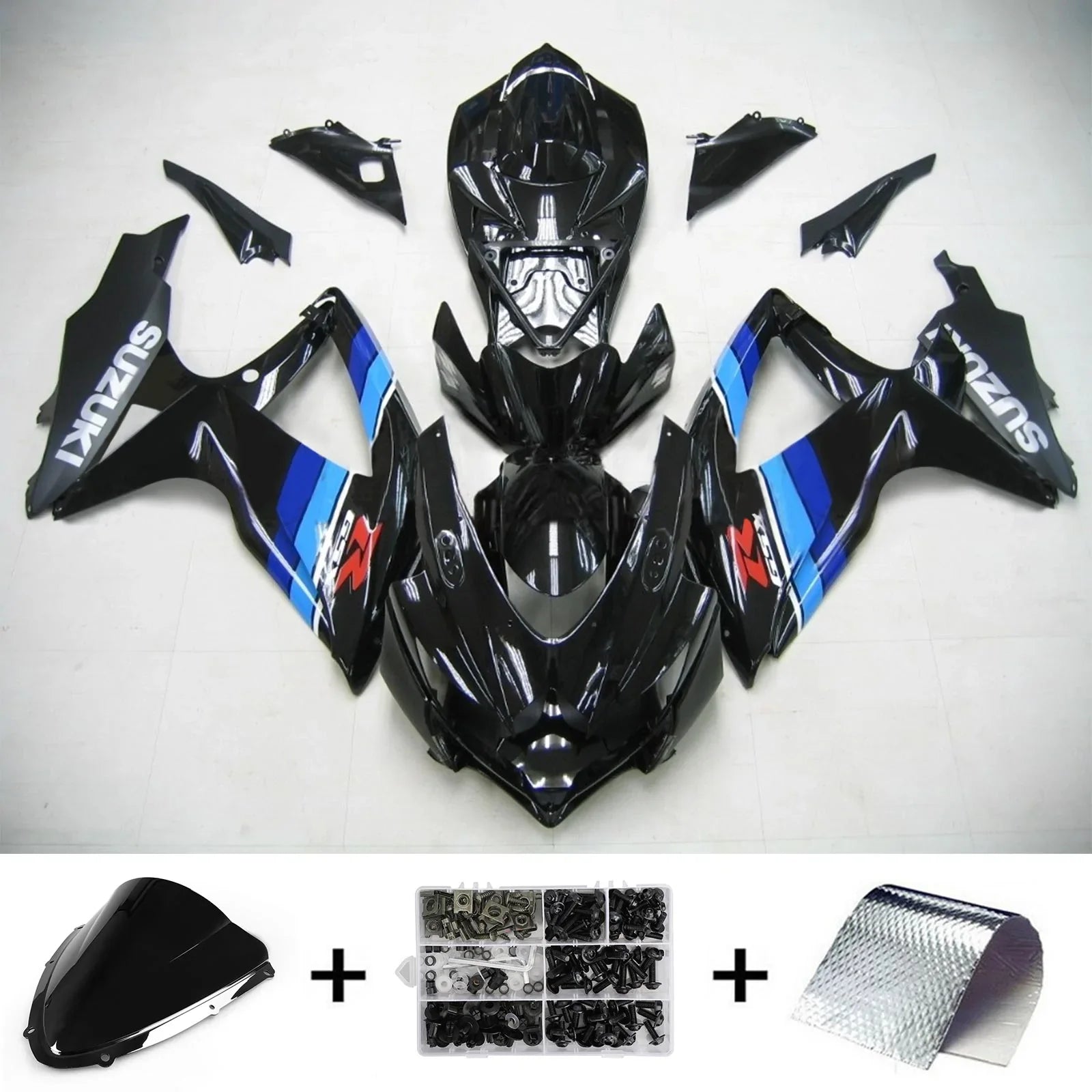 Amotopart Suzuki GSXR 600/750 2008-2010 kit di plastica BODE BODE ABS K8