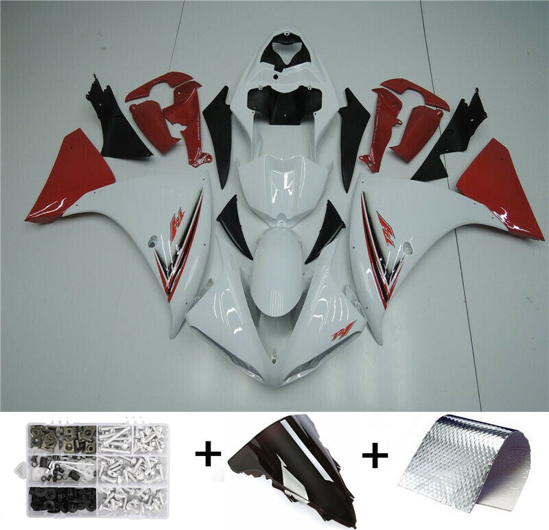 Injection Plastic ABS Fairing Fit for Yamaha YZF R1 2009-2011 Red White