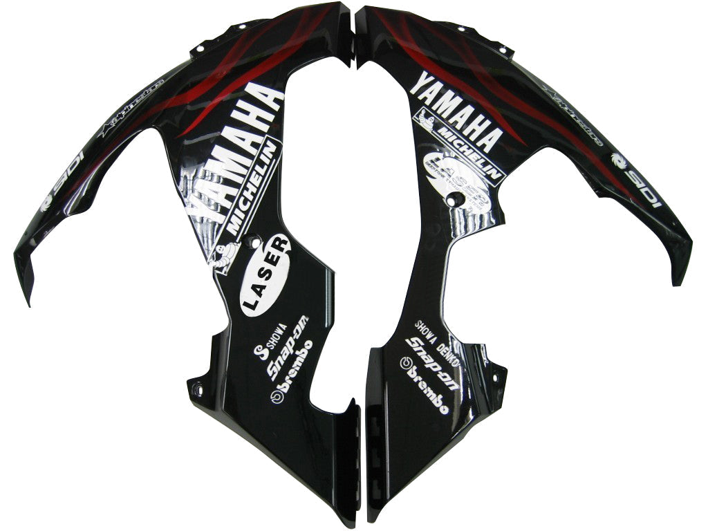 Amotopart stroomlijnkappen 2004-2006 Yamaha YZF-R1 zwart en rood gevlamd R1 generiek