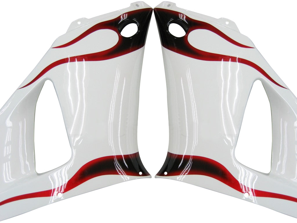 Carénages Amotopart 1998-1999 Yamaha YZF-R1 White & Red Flame R1 Generic