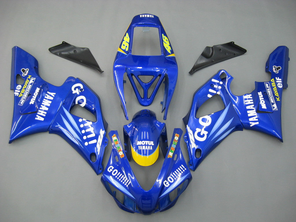 Amotopart stroomlijnkappen 1998-1999 Yamaha YZF-R1 blauw nr. 46 GO!!!!!! R1 Generiek