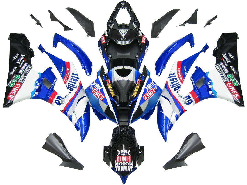 Amotopart stroomlijnkappen 2006-2007 Yamaha YZF-R6 blauw zwart Sterilgard R6 generiek