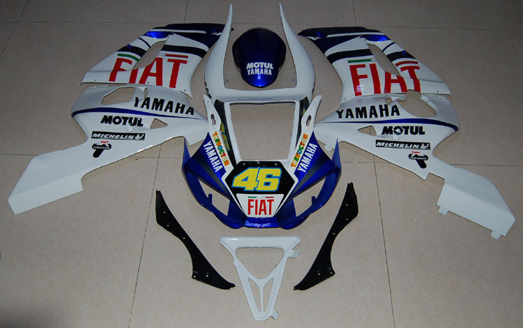 Ranges Amotopart 1998-2002 Yamaha YZF-R6 Blanc & Bleu št.46 Fiat R6 generic
