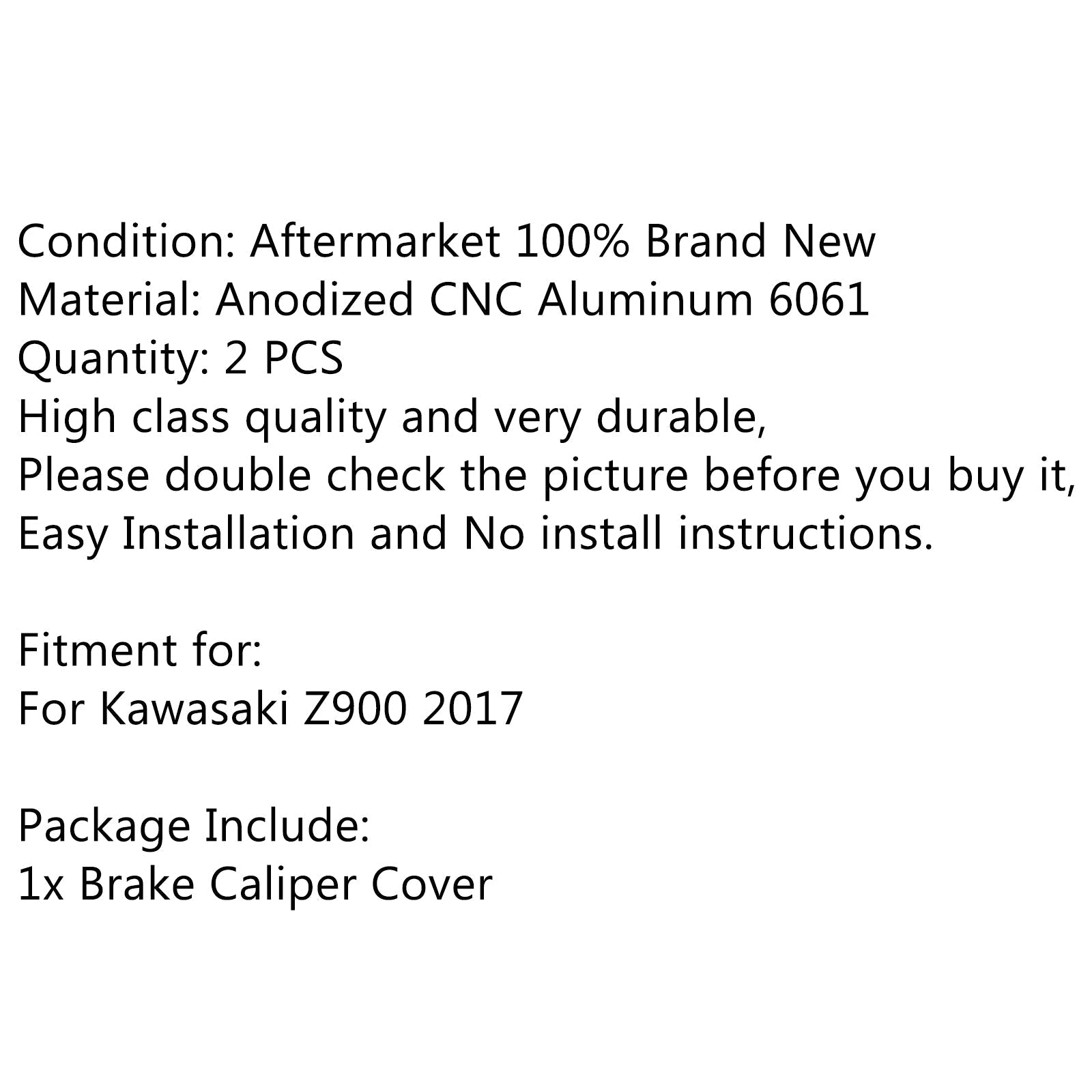 Pestro protettivo per copertura del freno freno di Discovery Coper per Kawasaki Z900 2017 Generico